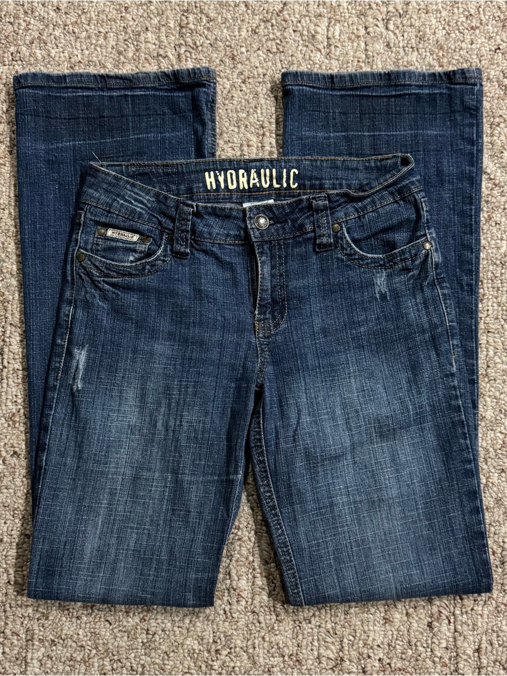 Hydraulic Y2K Women’s Junior Boot Cut Blue Jeans Size 5/6 Vintage